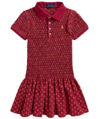 Детское платье Polo Ralph Lauren из сетки с цветочным принтом и сборками, 2T-6X