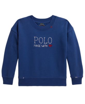Детская флисовая толстовка Polo Ralph Lauren с логотипом для девочек 2T-6X