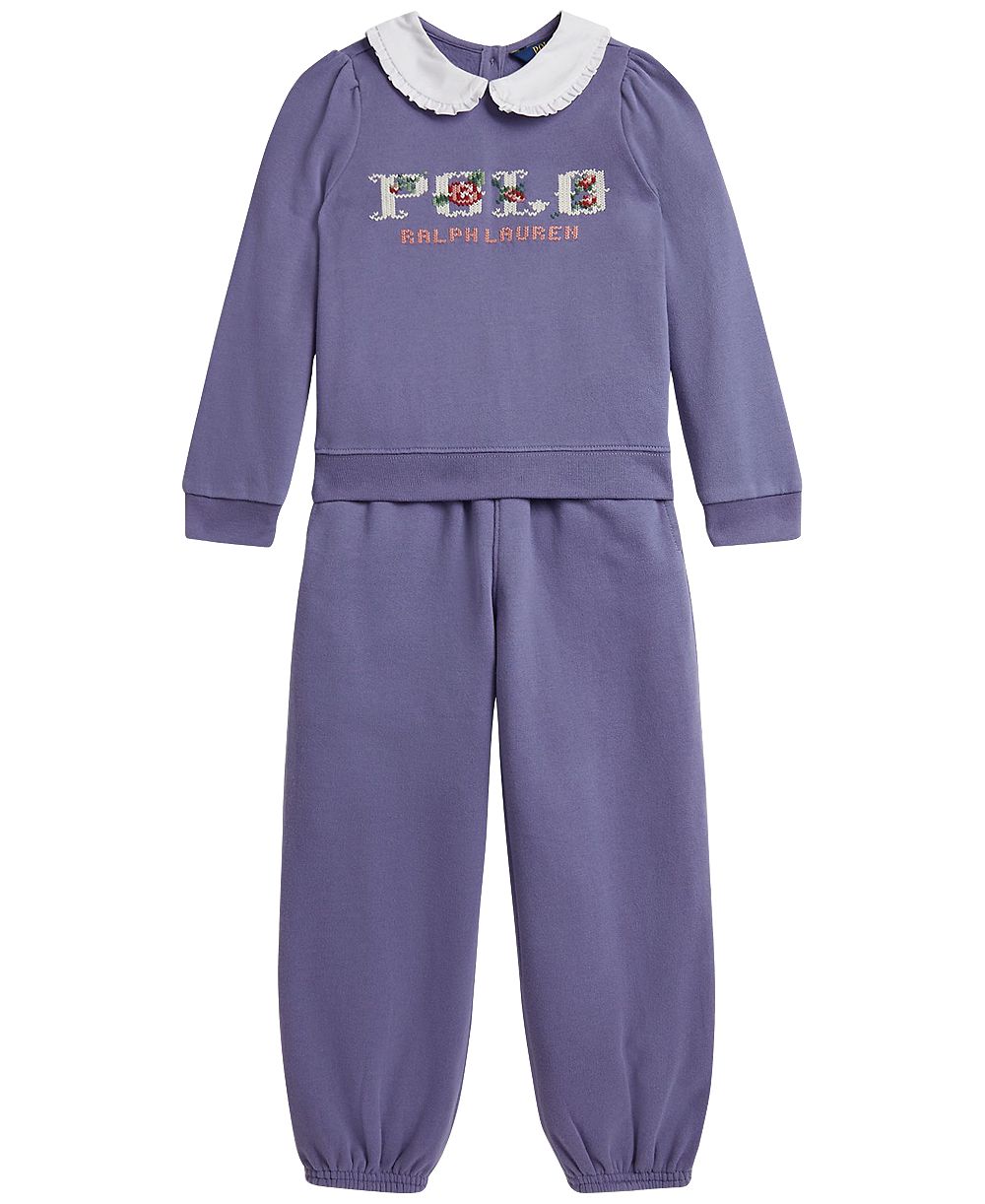 Polo Ralph Lauren Детский комплект из флисовой толстовки и брюк с логотипом, 2 части