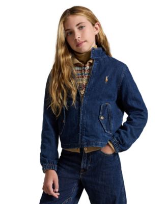 Детская джинсовая куртка Polo Ralph Lauren Girls' 7-16 Indigo Mock Neck Denim Jacket