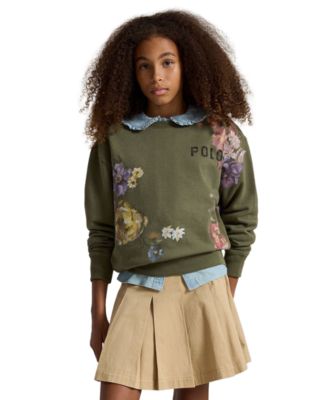 Детский флисовый свитшот Polo Ralph Lauren Floral для девочек 7-16