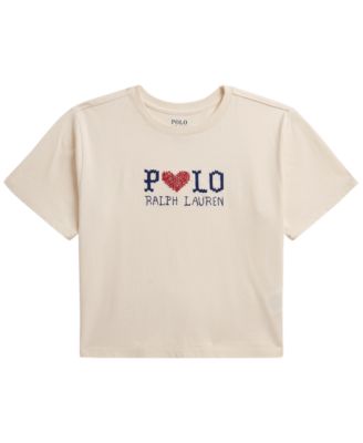 Polo Ralph Lauren женская хлопковая футболка с логотипом, размеры 7-16