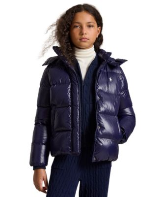 Polo Ralph Lauren Детская куртка с капюшоном, глянцевый пух