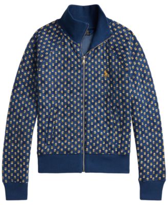 Polo Ralph Lauren Girls' 7-16 Floral Quilted Double-Knit Jacket