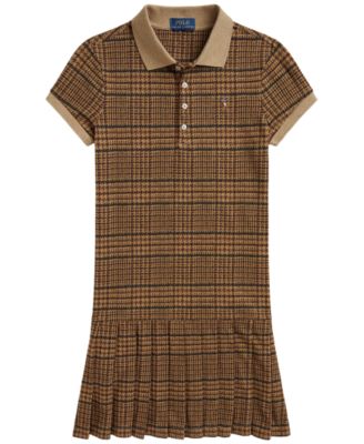 Детское поло Polo Ralph Lauren 7-16 Tweed-Print Stretch Mesh