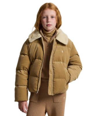 Polo Ralph Lauren женская хлопковая ватная куртка из вельвета для девочек 7-16 лет