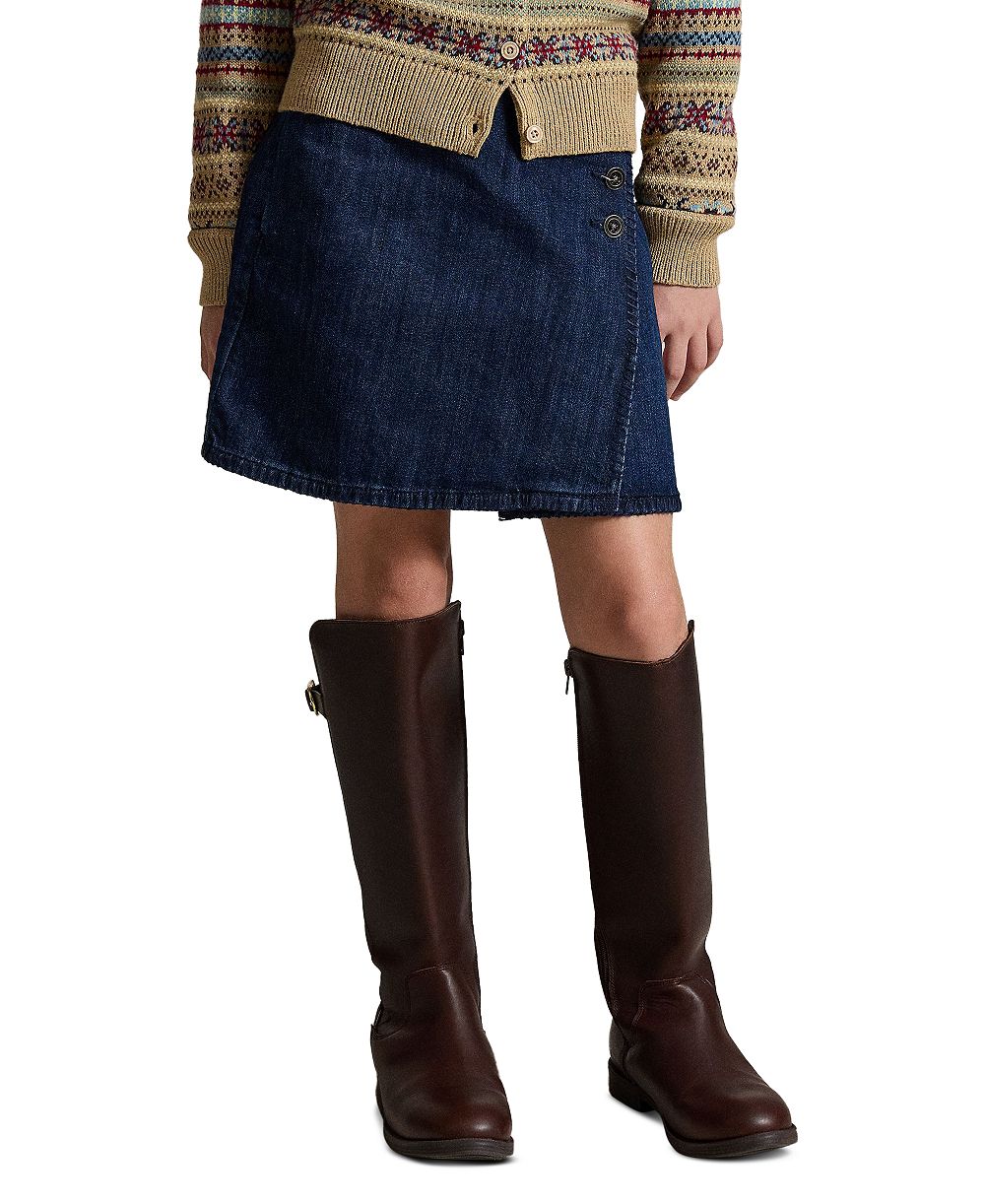 Детская джинсовая юбка Polo Ralph Lauren 7-16 Wrap Skirt