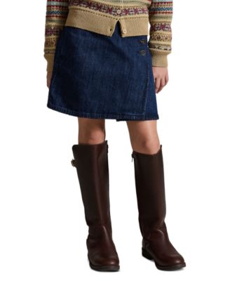 Детская джинсовая юбка Polo Ralph Lauren 7-16 Wrap Skirt