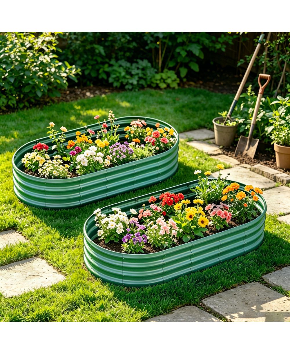 Садовая грядка Streamdale Furniture 6x3x1ft оцинкованная, 2 шт.