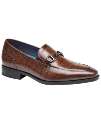 Johnston & Murphy Men's Gibbons Bit Memory Foam Almond-Toe Loafers