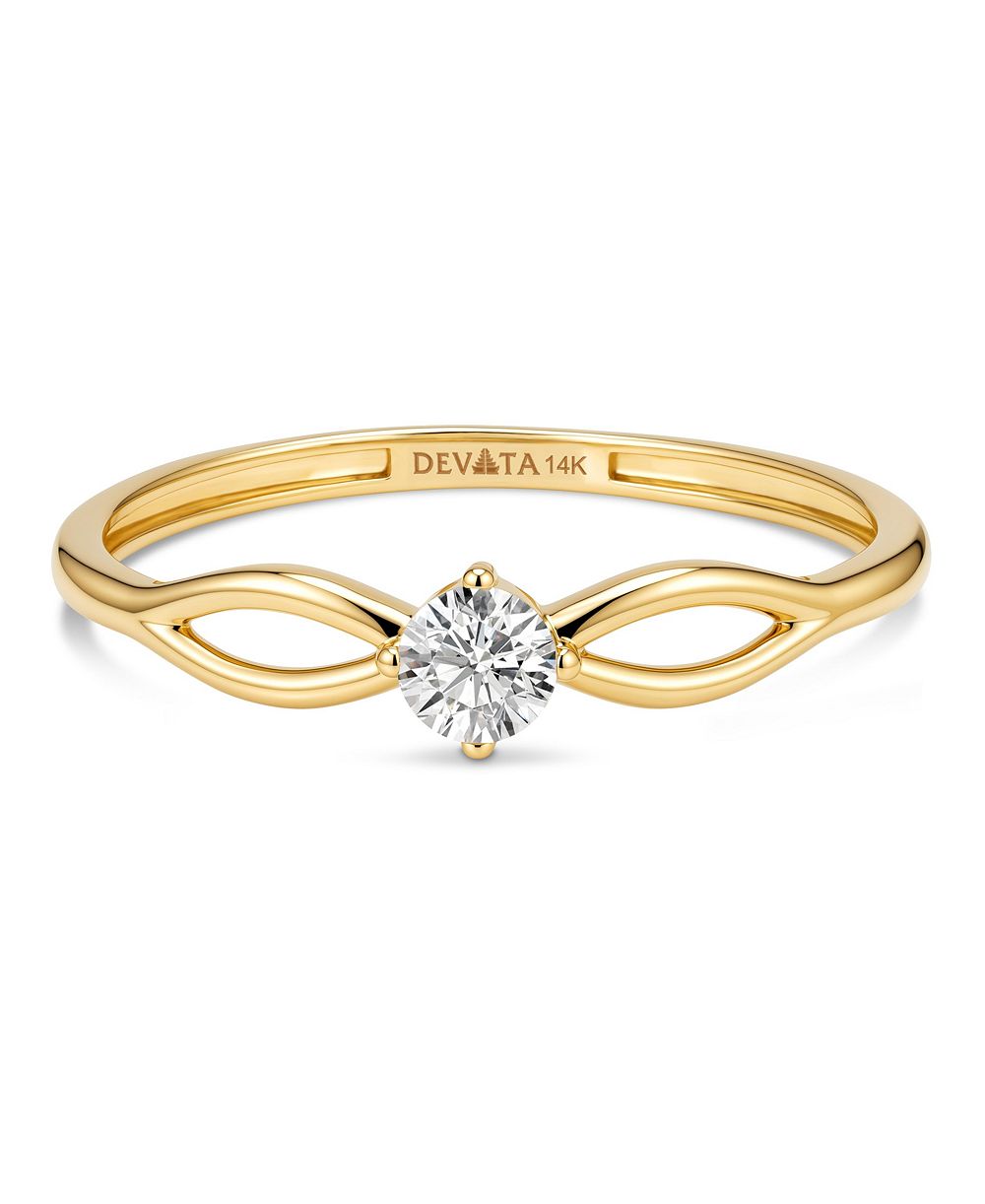 Devata Love Knot Ring in 14K Gold