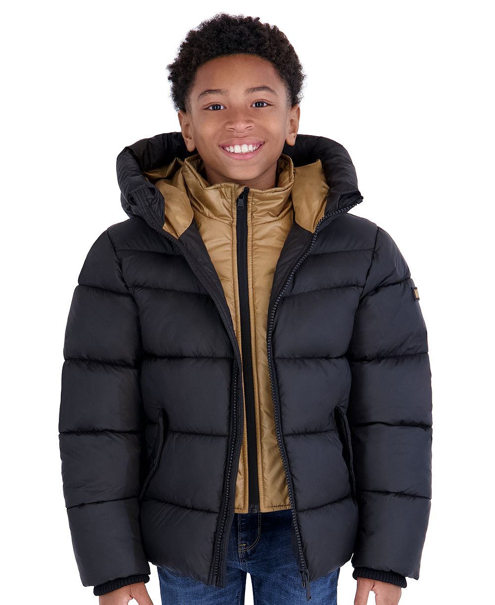 Michael Kors Boys' 8-20 Heavy Weight Hooded Puffer Jacket