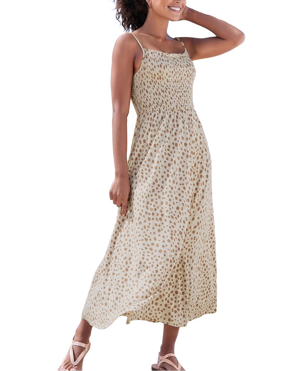 Женское платье LASCANA Smocked Dot Print