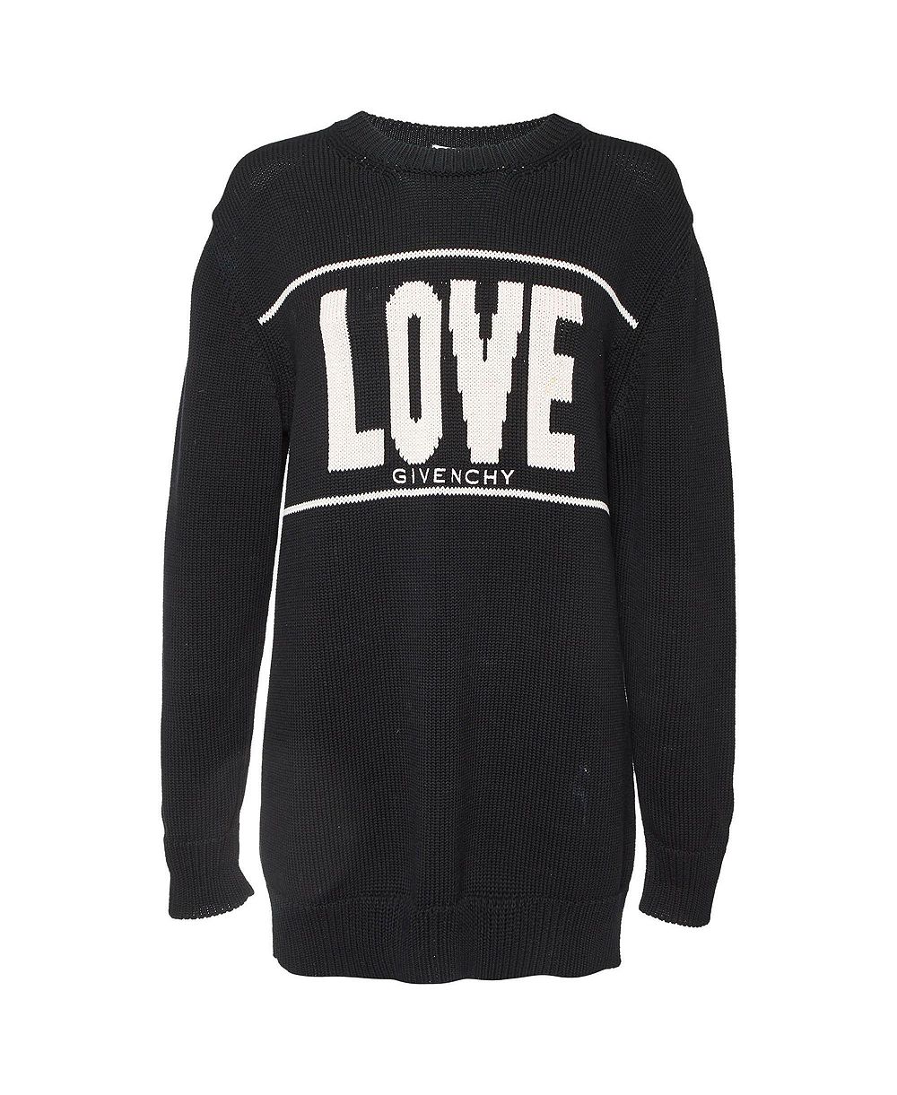 Pre-Owned Givenchy Женский джемпер с логотипом из трикотажного хлопка