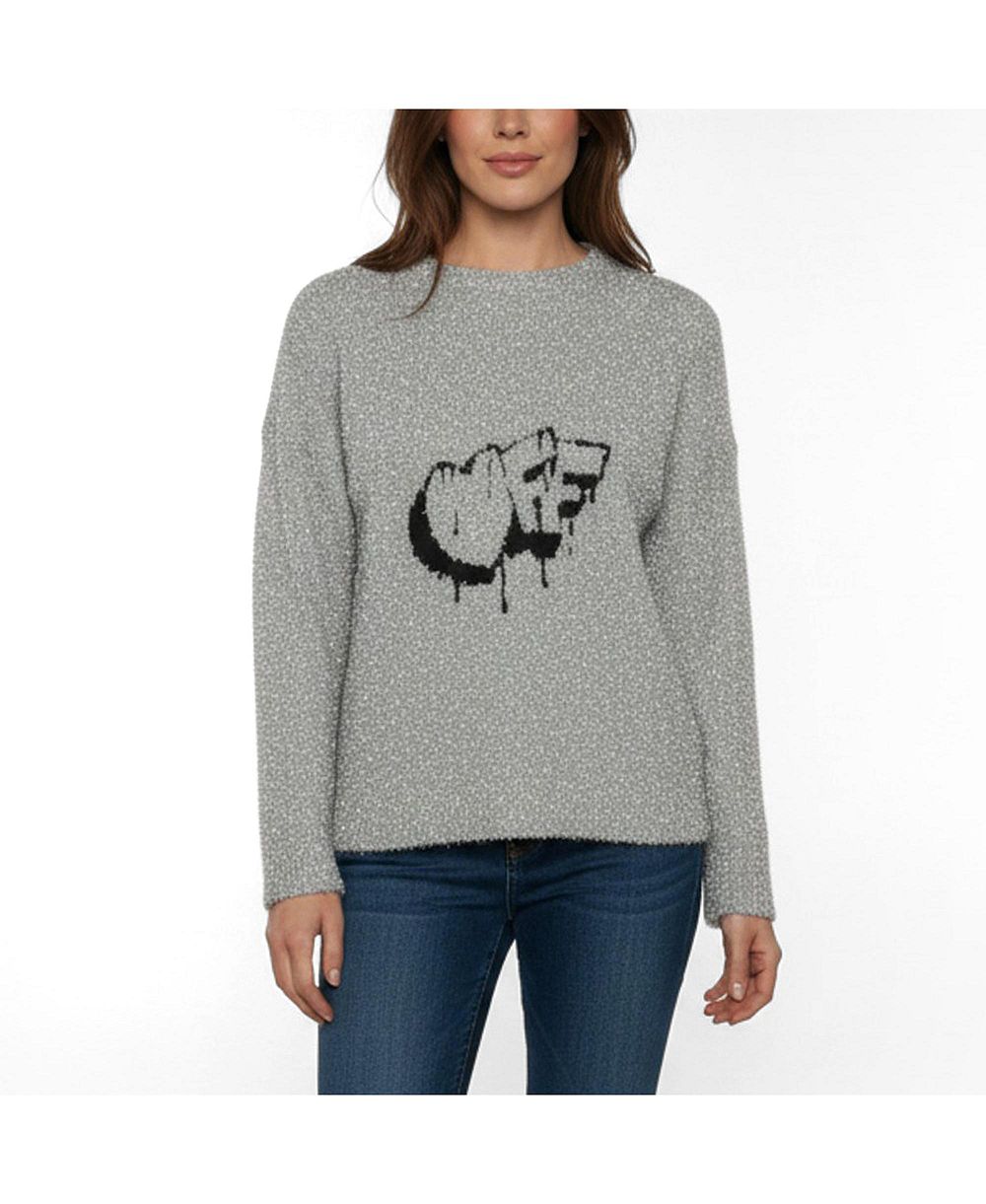 Женский свитер Off-White Logo Intarsia Lurex Knit