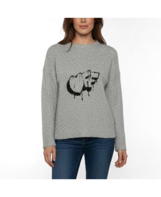 Женский свитер Off-White Logo Intarsia Lurex Knit