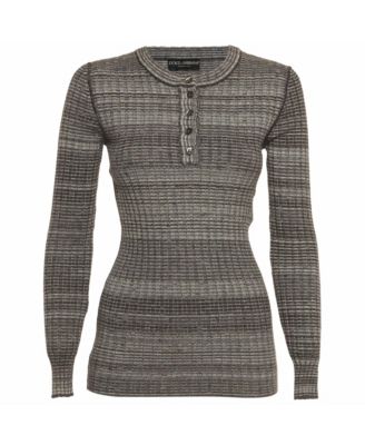 Pre-Owned Dolce & Gabbana Women's Rib Knit Henley Neck Jumper