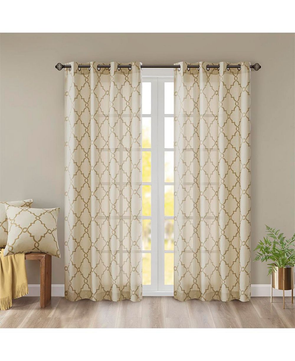 Панель шторы Avobird Fretwork Print Grommet, 1 штука