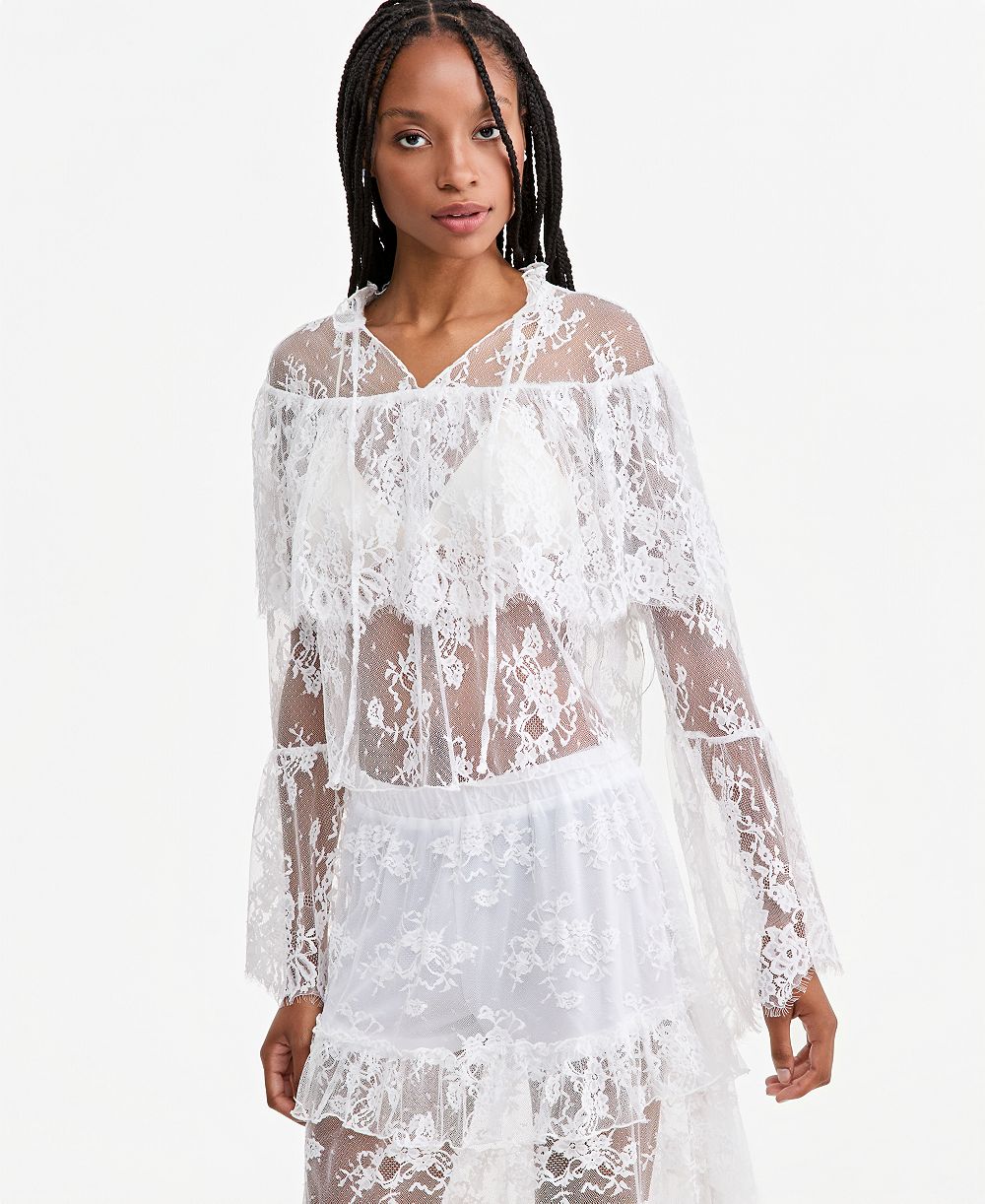 Женская блузка And Now This с кружевными рукавами-колоколами, эксклюзив Macy's