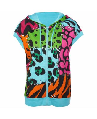 Pre-Owned Moschino Women's Printed Cotton Knit Sleeveless Hoodie