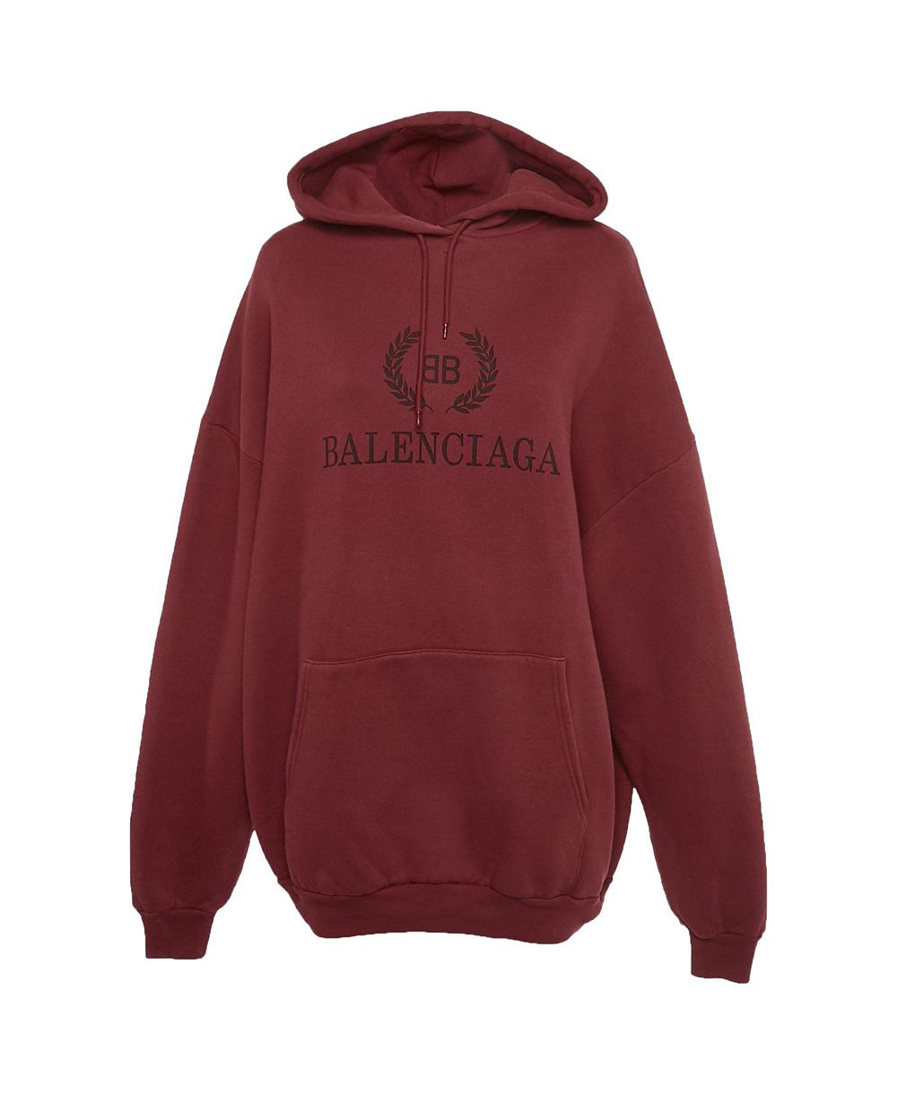Женское оверсайз худи Pre-Owned Balenciaga Logo Print Cotton