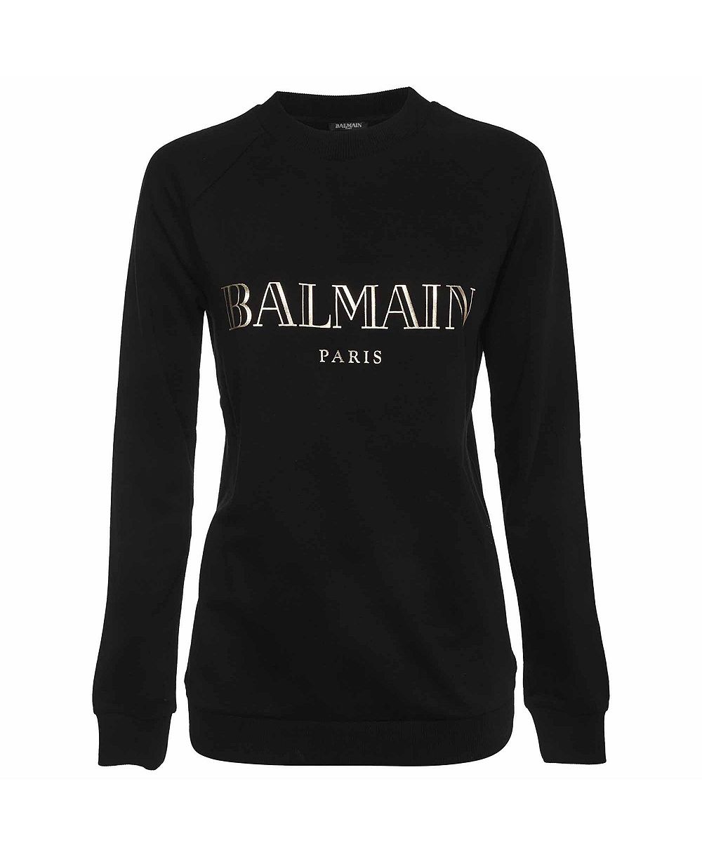 Pre-Owned Balmain Women's Logo Print Cotton Sweatshirt