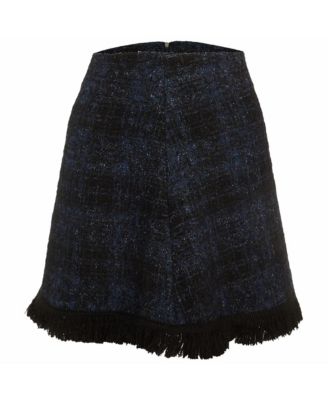 Женская мини-юбка Love Moschino Tweed Fringed, б/у