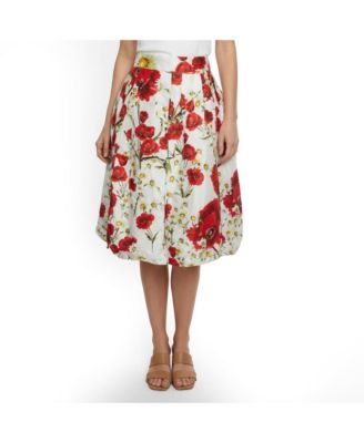 Женская плиссированная юбка Pre-Owned Dolce & Gabbana Floral Printed Cotton And Silk