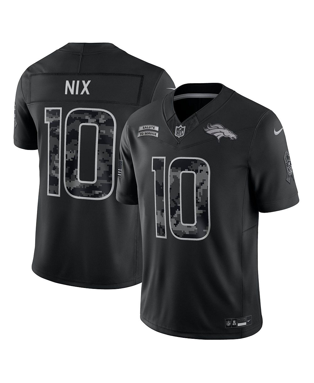 Мужская ограниченная серия джерси Nike Bo Nix, черный цвет, Денвер Бронкос, 2026 Salute to Service