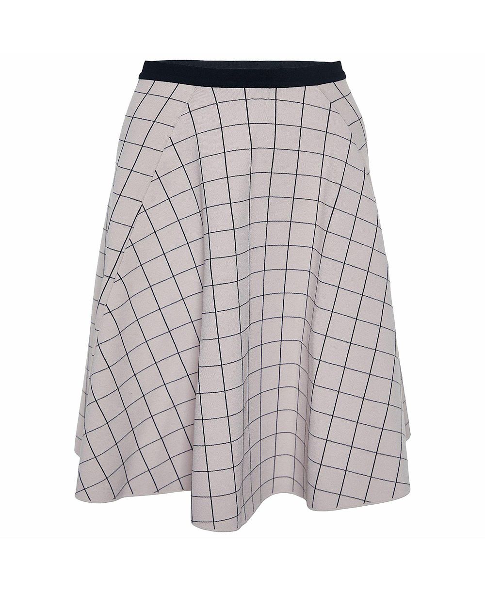 Pre-Owned Fendi Women's Square Patterned Knit Skater Mini Skirt