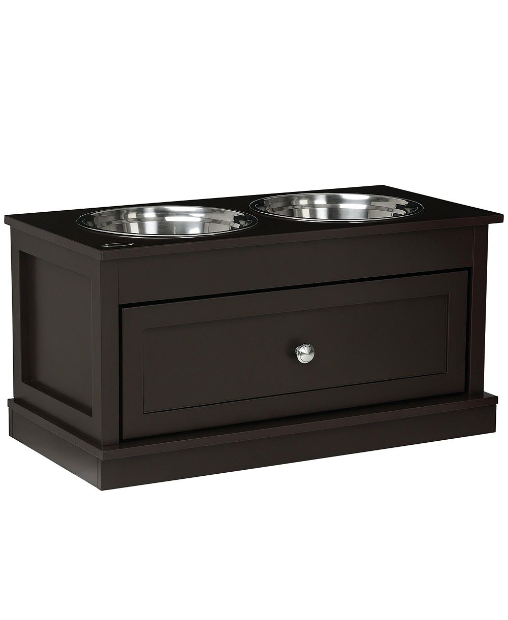 RUIE Elevated Dog Bowls with Storage Drawer Raised Feeder for Large Dogs