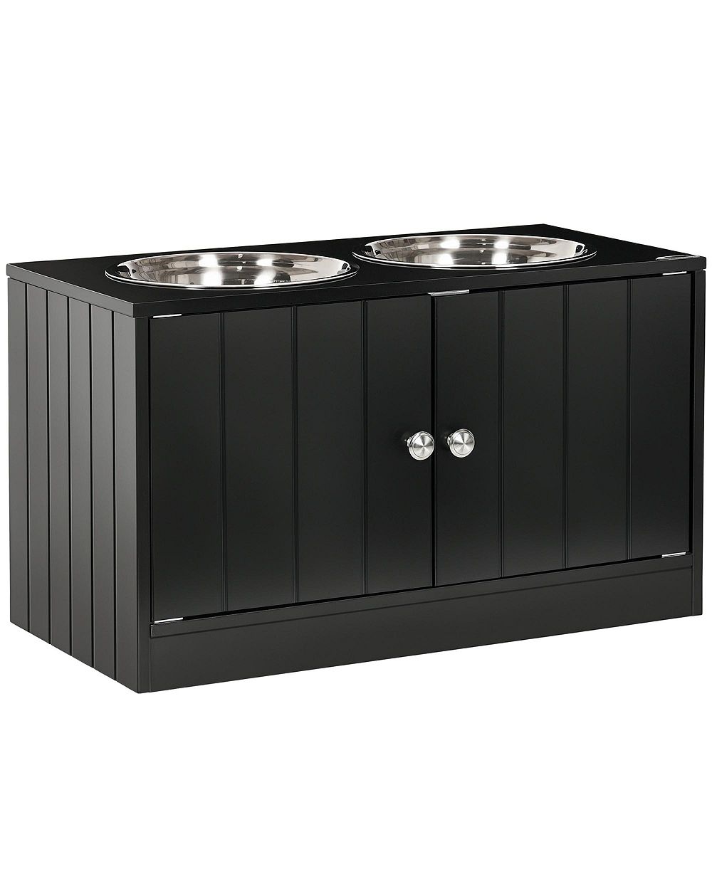 RUIE Elevated Dog Bowls with Storage Cabinet Raised Stand for Large Dogs