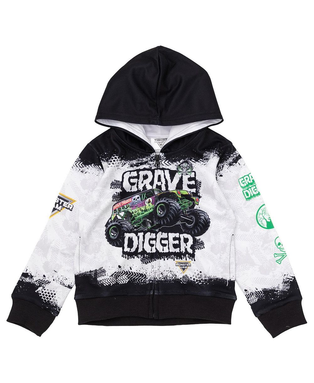 Детская толстовка Monster Jam Grave(5-12) Digger на молнии синяя