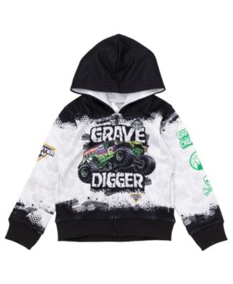 Детская толстовка Monster Jam Grave(5-12) Digger на молнии синяя