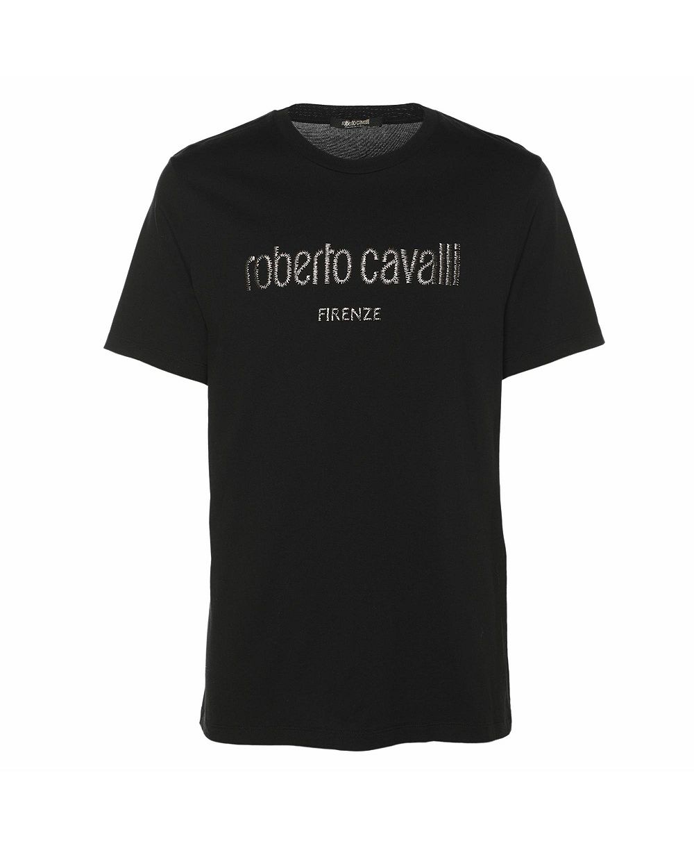 Мужская футболка Roberto Cavalli Jersey Logo Print