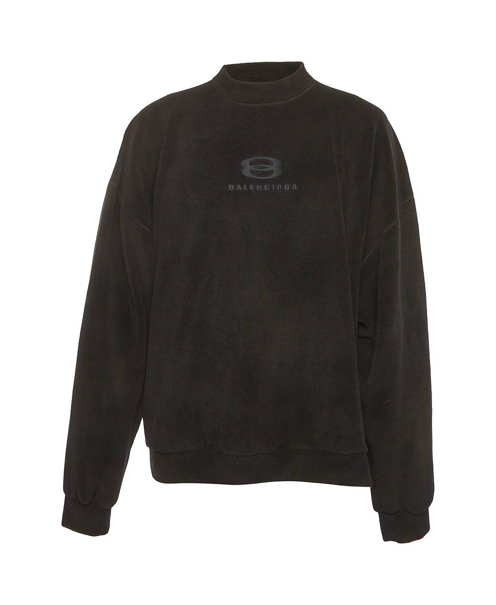 Pre-Owned Balenciaga Мужской флисовый свитшот с вышитым логотипом