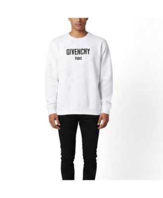 Pre-Owned Givenchy Men's Jersey Distressed Logo Sweater