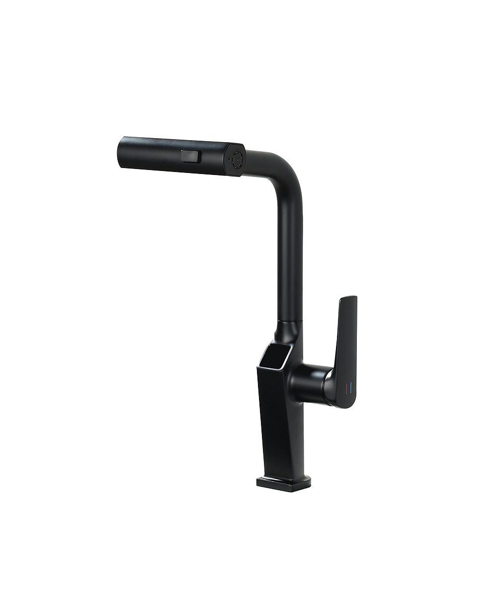 BUSDAYS Touchless Matte Kitchen Faucet with LED Display Motion Sensor 3 Function Pull Out Sprayer 360 Swivel Spout