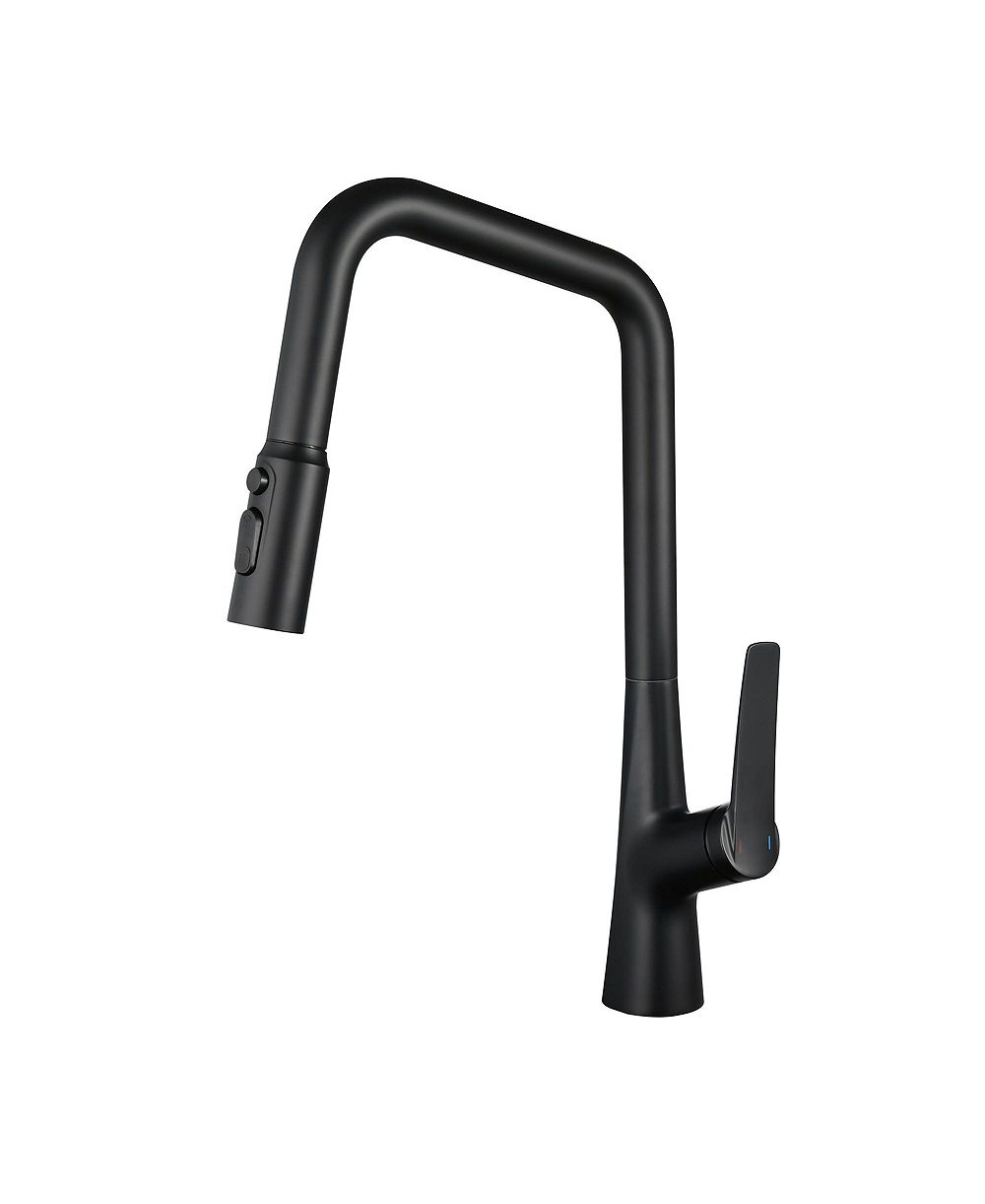 BUSDAYS Matte Professional Kitchen Faucet with 3 Function 360 Degree Sprayer One Touch Switch FastConnect System