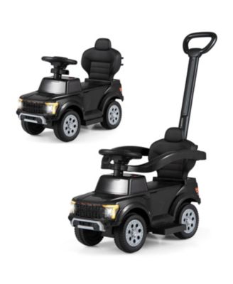 Slickblue Toddler 3-in-1 Push Car Ride-On with Safety Guard and Handle