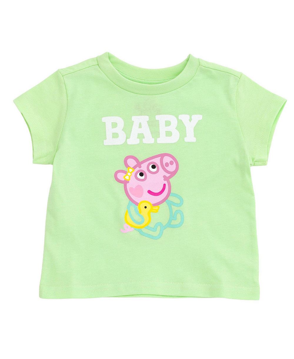 Футболка Peppa Pig для новорожденных девочек (Newborn - 24 m) с коротким рукавом