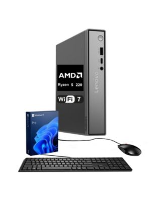 Настольный компьютер Lenovo ThinkCentre neo MFF Business AMD Ryzen 5 220 16GB DDR5 1TB SSD Windows 11 Pro с клавиатурой и мышью