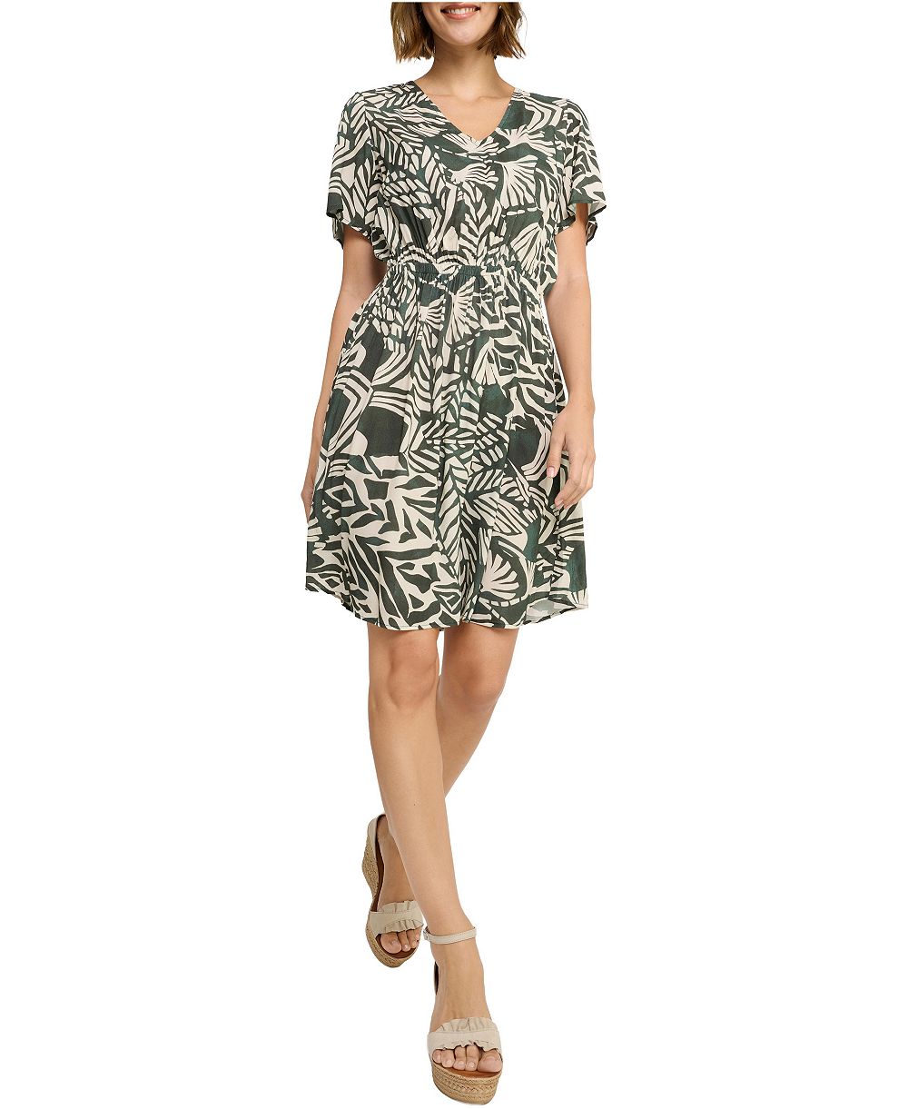 Платье LASCANA Women's Print V-Neck