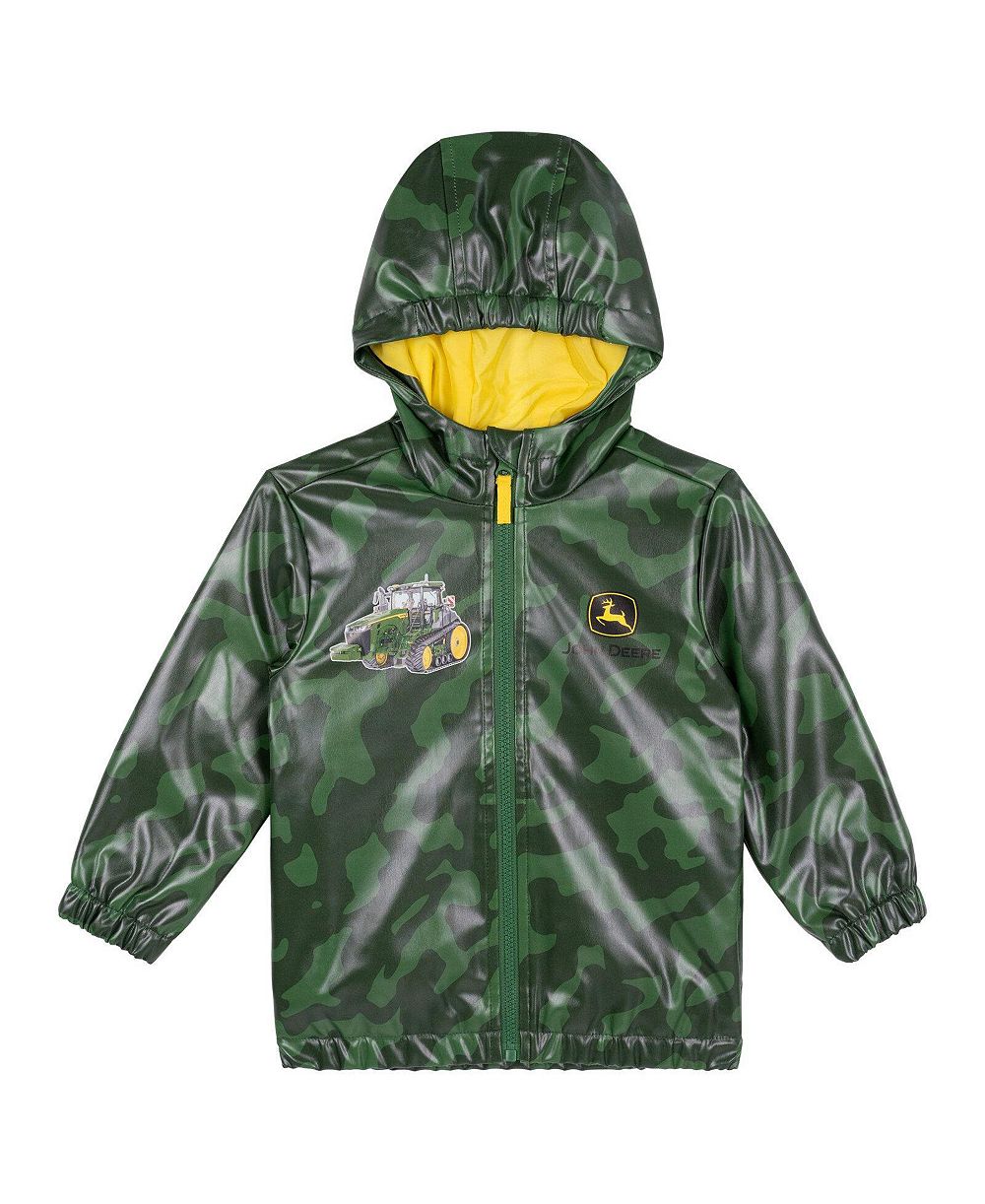 John Deere Детская куртка-дождевик с капюшоном для мальчиков (2T-5T)