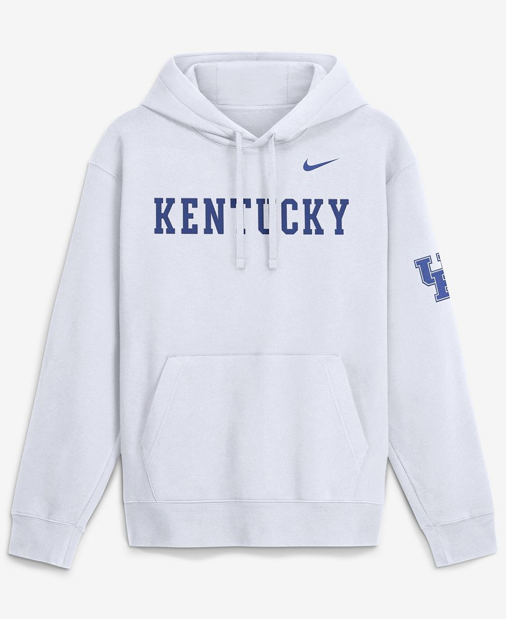 Худи Nike Men's White Kentucky Wildcats 2026 Sideline Club Fleece