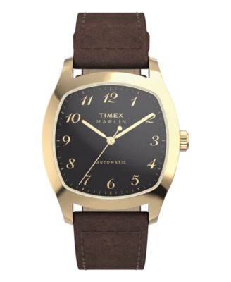 Timex Мужской автоматический коричневый кожаный часы 36мм