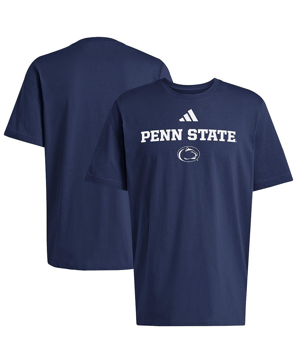 Мужская хлопковая футболка Adidas Penn State Nittany Lions Wordmark, темно-синяя
