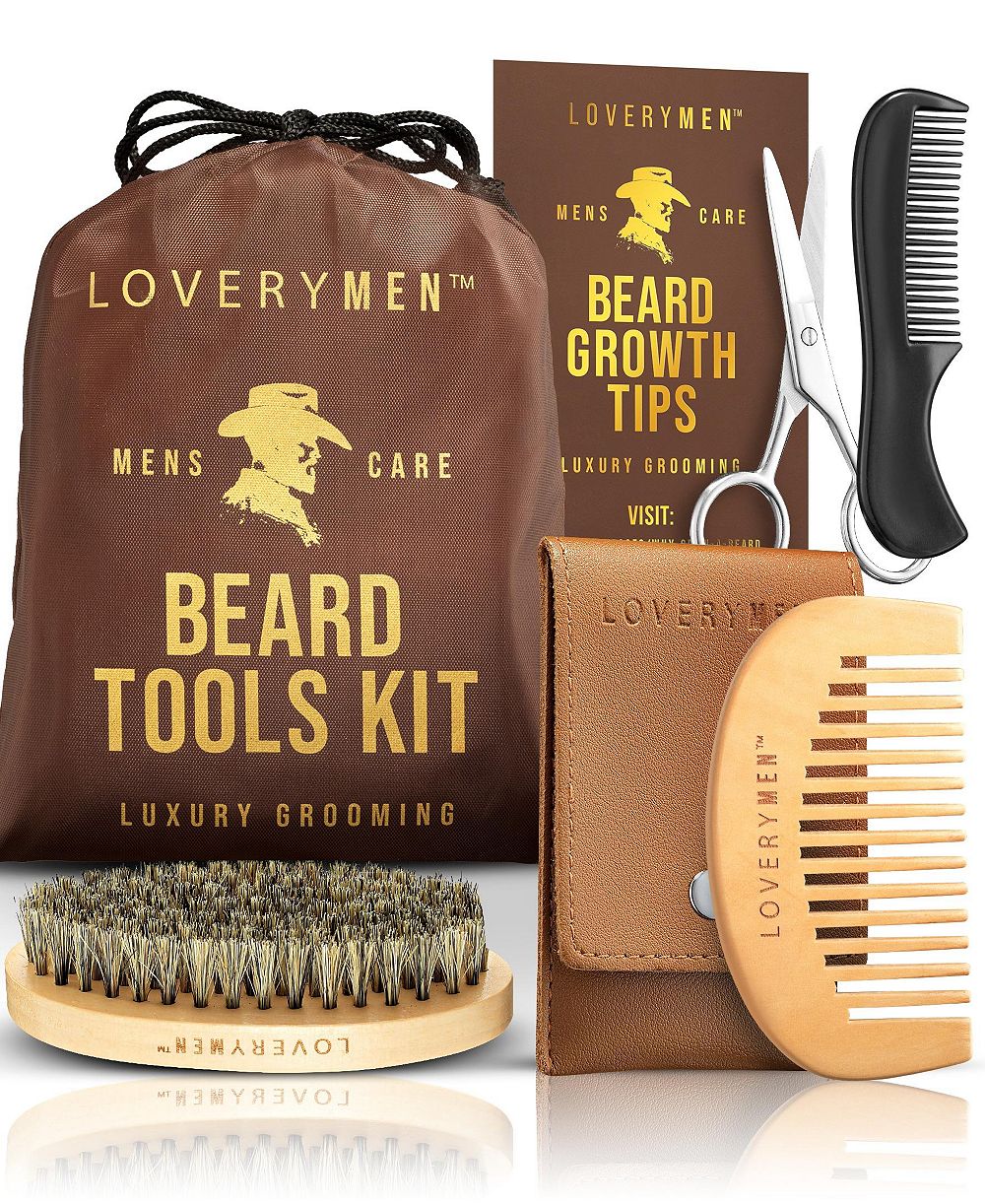 Lovery 6-Piece Men Beard Tools Grooming Gift Set