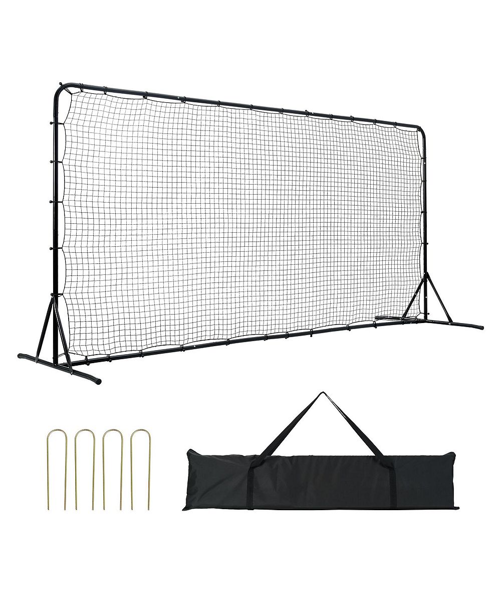 VEVOR 12x6FT Soccer Rebounder Net Iron Soccer Training Equipment Portable Bag