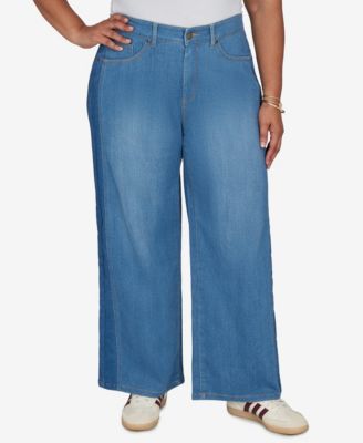 Джинсы Ruby Rd. Plus Size Two-Tone Wide-Leg Denim